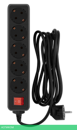 Сетевой фильтр PC Pet AP01006-3-BK черный