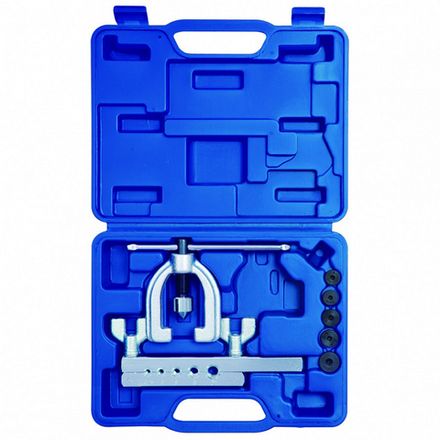 Цена на KING TONY (7CA0107M) Приспособление для развальцовки тормозных трубок, 4.75-10 мм, кейс, 7 предметов