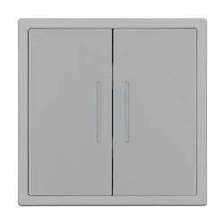 Механизм звонкового выключателя двухклавишный LED SWT-NOBE-MKR2-SFPL-L-IS (230V, 10A) (Arlight, Никель) 061788(1)