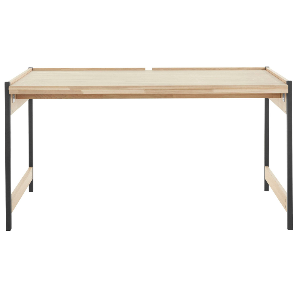 Письменный дизайнерский стол из дуба Айдельштедт 143х65х74 в стиле лофт, складной стол на металлических ножках