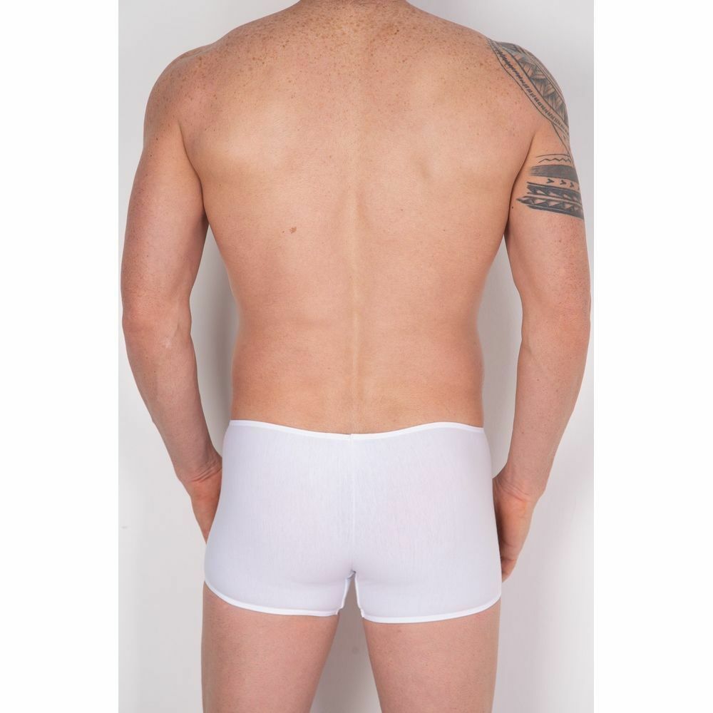 Мужские трусы боксеры белые с красно-белой вставкой Cosmos Colors FC30_RW