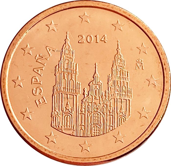 1 евроцент 2014 Испания (1 euro cent)