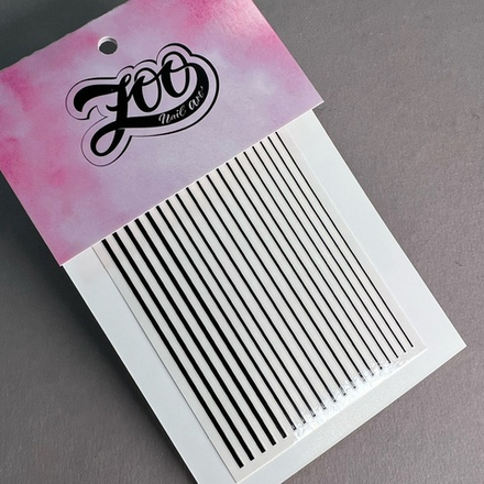 1408 Наклейки полосочки чёрные