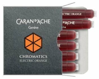 Картридж Carandache Chromatics Electric Orange для перьевых ручек 6шт в уп (8021.052)