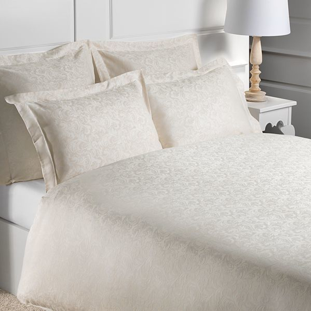 Постельное белье 2 спальное евро Bovi Florence экрю Португалия