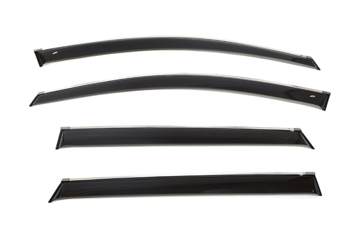 Дефлекторы боковых окон Cobra Tuning на Kia Sorento (UM) 2014 хромированный молдинг арт.K14014CR