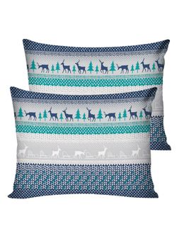 Постельное белье перкаль Сказка "Скандинавия" 2-спальное Наволочка 50х70 см 2 шт Простынь на резинке 160x200 см Пододеяльник 175x215 см