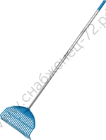 GRINDA PL-22 ALU, 430 х 40 х 1460 мм, 22 зубца, ударопрочный пластик, алюминиевый черенок, грабли веерные пластиковые, PROLine (421819)