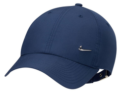 Теннисная кепка Nike Dri-Fit Club Unstructured Metal Swoosh Cap - midnight navy/metallic silver