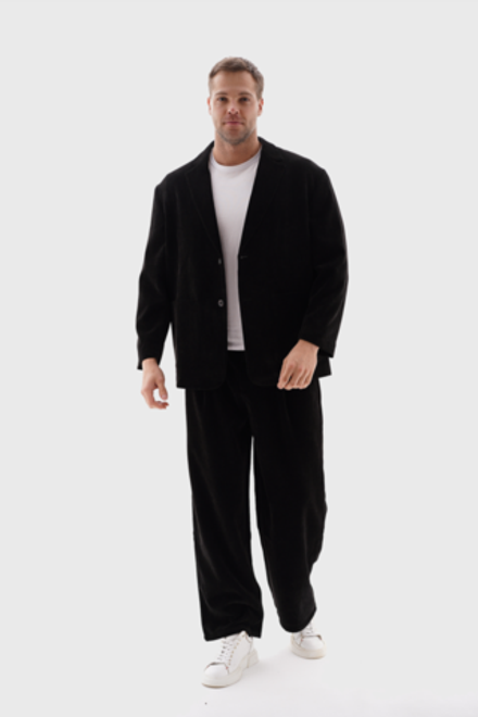 Костюм полуспорт оверсайз в2 вельвет черный