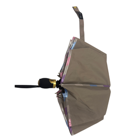 Зонт женский складной супер-автомат "ЭПОНЖ", расцветка - однотонная с разноцветной тесьмой ("Три слона" - арт. L3807)
