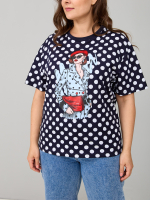 Футболка Фк-193/тсиний-горохпарижанка-п