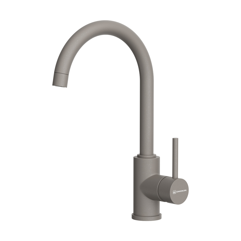 Смеситель для кухни  Omoikiri Shinagawa-P-GR латунь/leningrad grey
