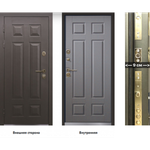 ДВЕРЬ ВХОДНАЯ АЛМАЗ БРУНО ЦВЕТ СЕРЫЙ