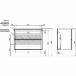 Тумба с раковиной Aquanet Арт 90 329613 ясень графит