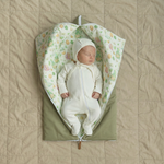 Комплект на выписку Динозаврики (хаки)/(конверт+слип+чепчик)