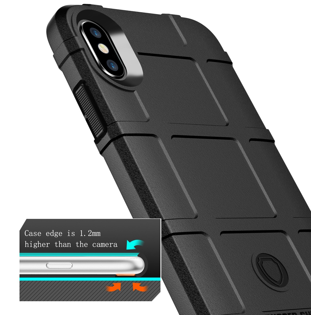 Чехол для iPhone X (XS) цвет Black (черный), серия Armor от Caseport