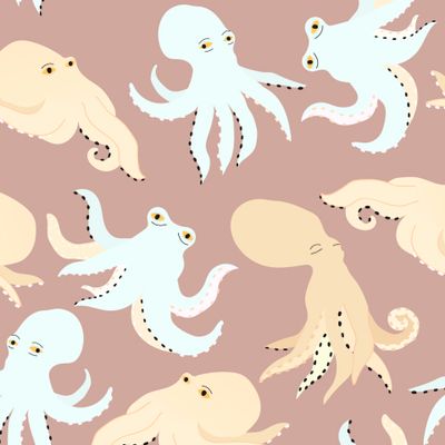 Пастельные осьминоги
