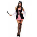 Ролевой костюм Дочь Пирата SM (42-44) (Цвет: черный с красным)