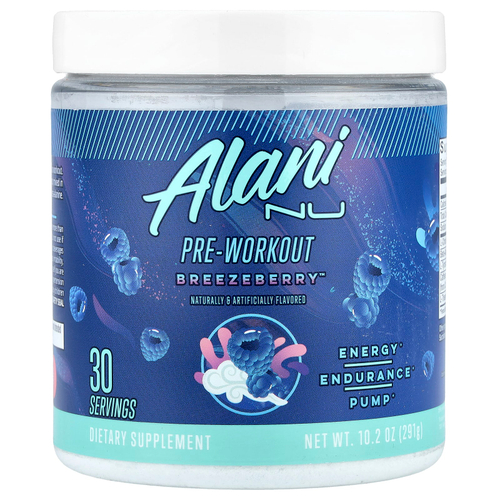 Alani Nu, предтренировочный комплекс, BreezeBerry™, 291 г (10,2 унции)