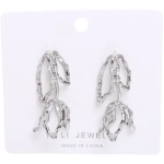 Серьги «ЭЛЛОДИ», тюльпаны, цвет золото и серебро, 4*1,5см