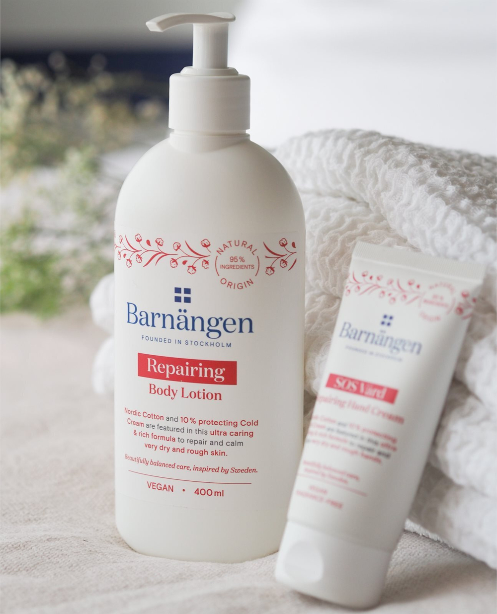 Barnängen Repairing - набор для ухода за сухой кожей, молочко для тела / 400 ml