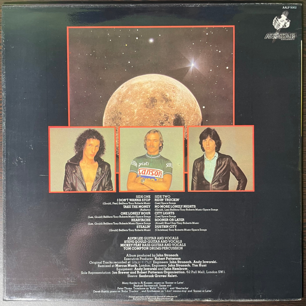 The Alvin Lee Band ‎– Free Fall (Англия 1980г.)