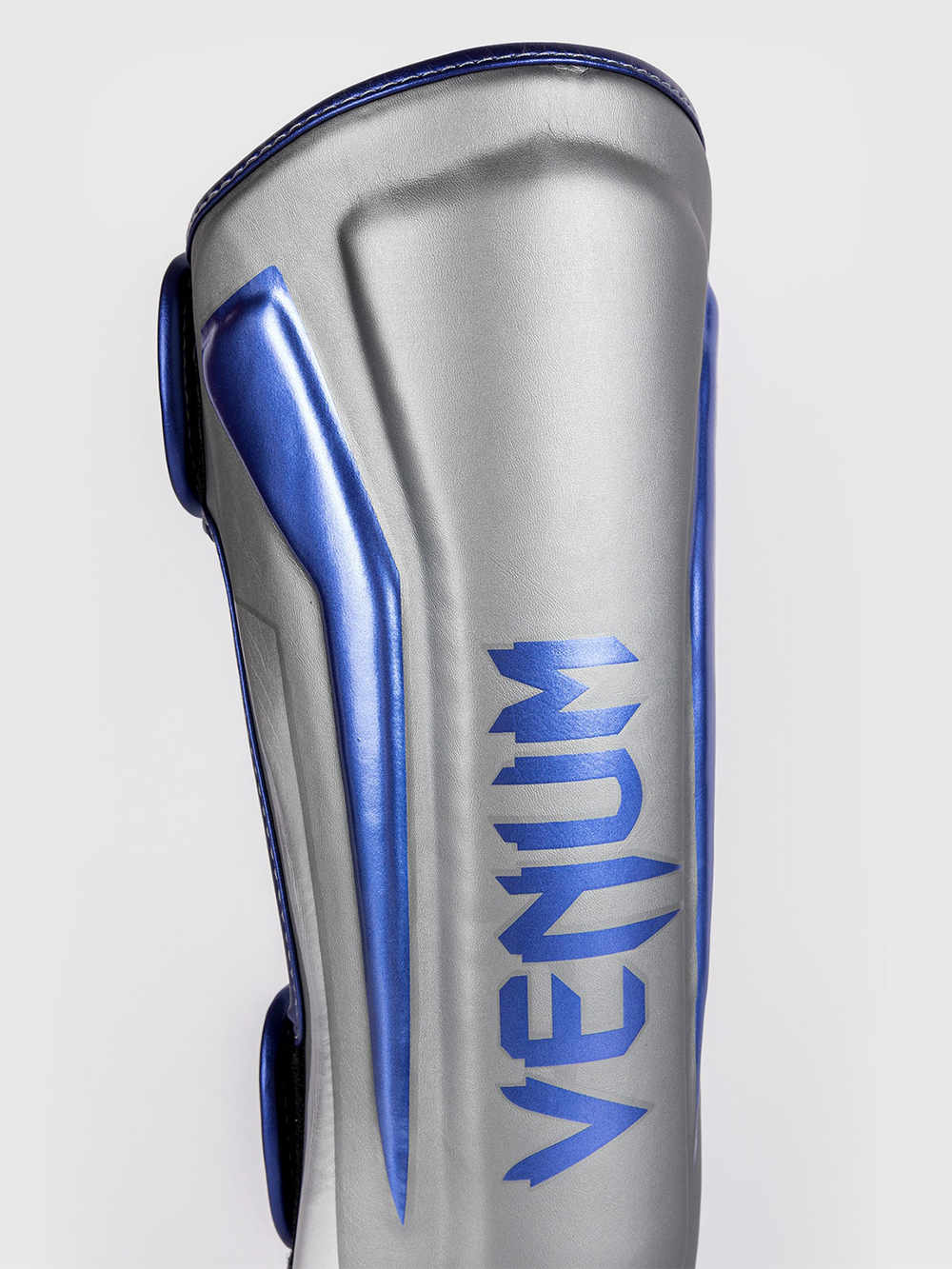 Щитки Venum Elite Grey/Metalic Blue/Silver