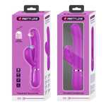 Лиловый вибратор-кролик с пульсацией Perdita - 22,8 см.