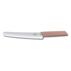 Victorinox Нож Swiss Modern 22см, зубчатый, розовый