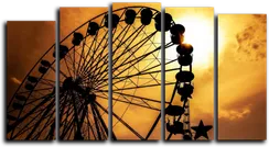 Модульная картина "Колесо обозрения"