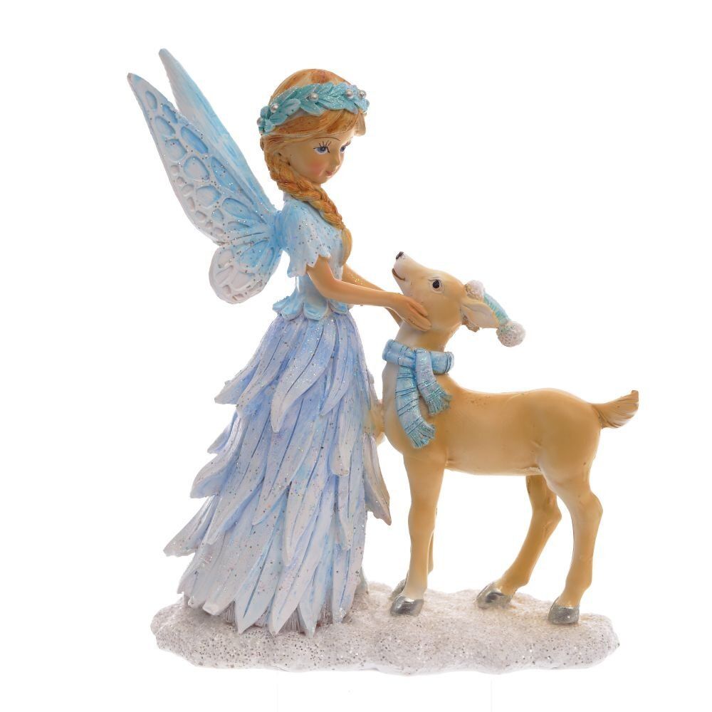 GAEM Фигурка декоративная "Фея с олененком", L13 W6 H17 см