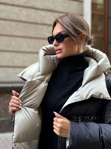 Двусторонний пуховик с капюшоном