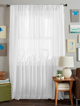 Длинные шторы. Тюль вуаль Classic Voile (white)