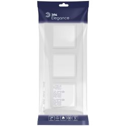 Рамка для розеток и выключателей ЭРА Elegance 14-5013-01М Classic, на 3 поста, белый матовый