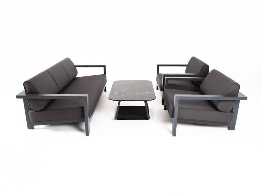 "Гранада" лаунж-зона из алюминия со столиком из HPL