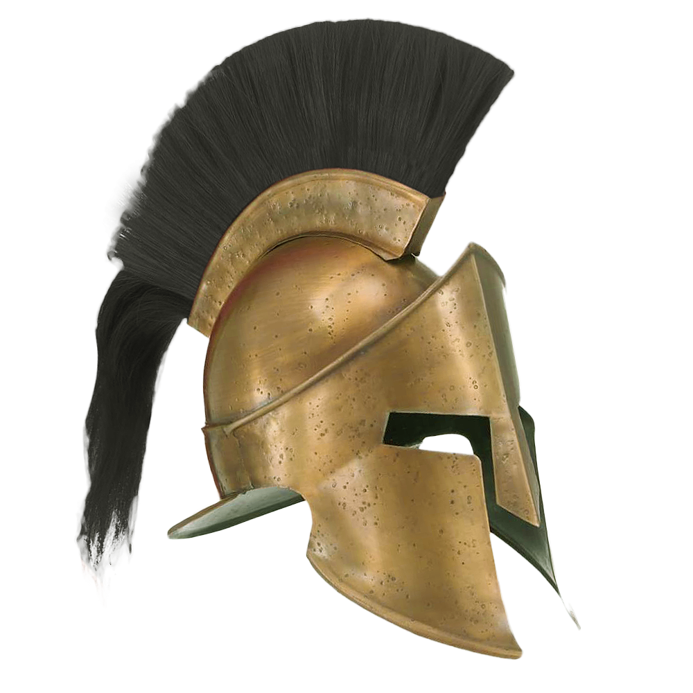 Nautical Шлем Спартанский Царь Леонид с черным плюмажем