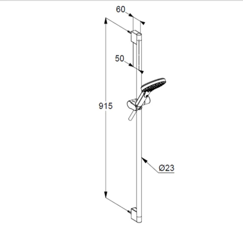 Душевой гарнитур Kludi Dive Х 1S хром ( 6991005-00)