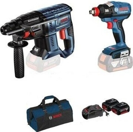 Набор аккумуляторного инструмента BOSCH GDX 180-LI + GBH 180-LI + сумка 06019G5221 2х4,0Ач