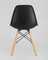 Eames Style DSW черный пластик, стальной каркас, натуральный массив бука