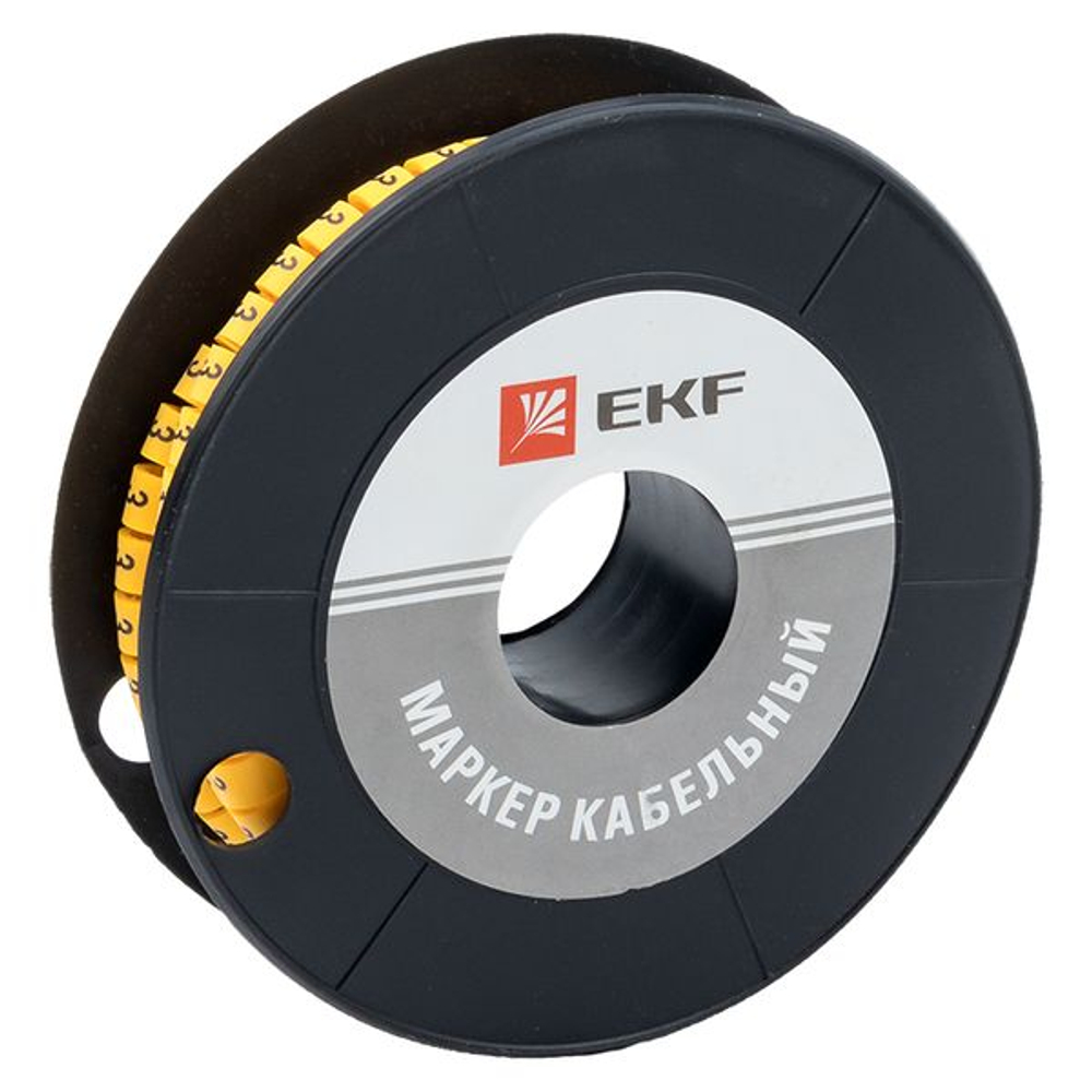Маркер кабельный 6,0 мм2 "3" (350 шт.) (ЕС-3) EKF PROxima (200.00 шт.)