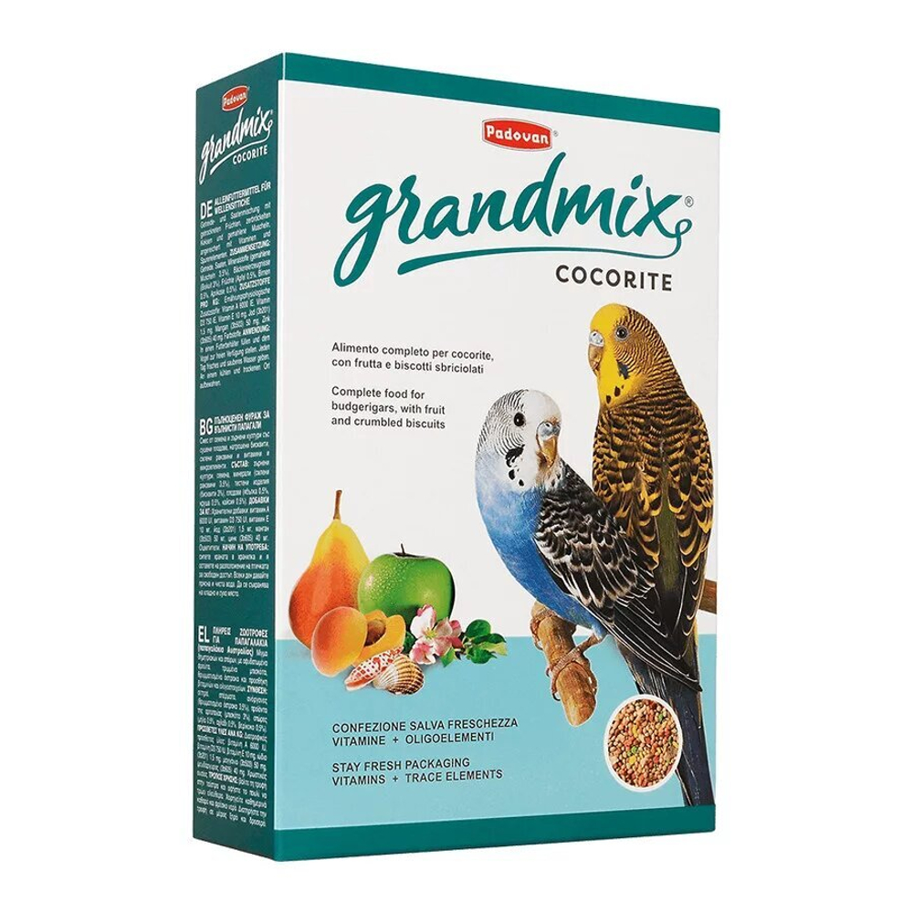 Основной корм для Волнистых попугаев 1кг PADOVAN Grandmix Сocorite