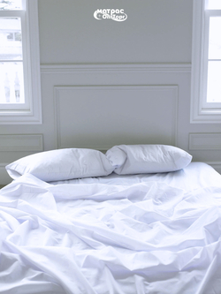 Наволочка поплин белая (плотность: 115 гр/м2, состав: 100% хлопок)