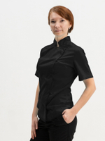 Китель повара женский короткий рукав "Black"