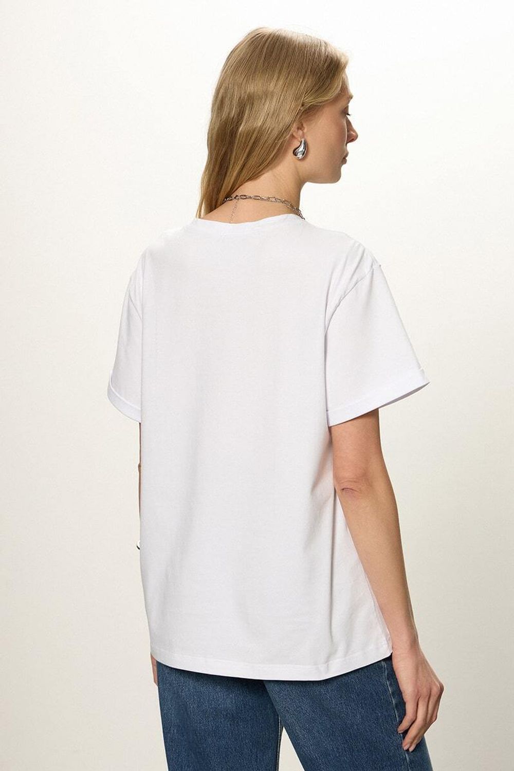 Футболка оверсайз белая