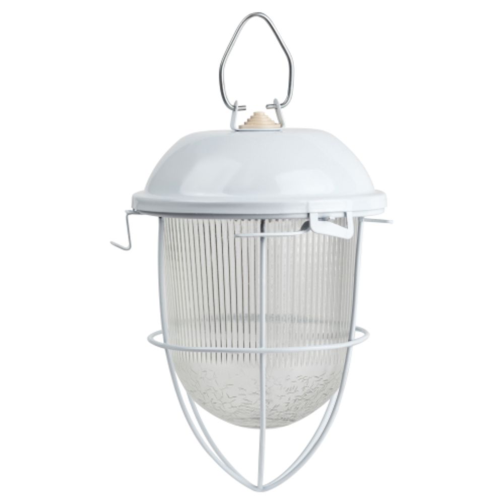 Светильник ЭРА НСП 02-100-003 с решеткой Желудь сталь стекло IP54 E27 max 100Вт 172х262х275 белый