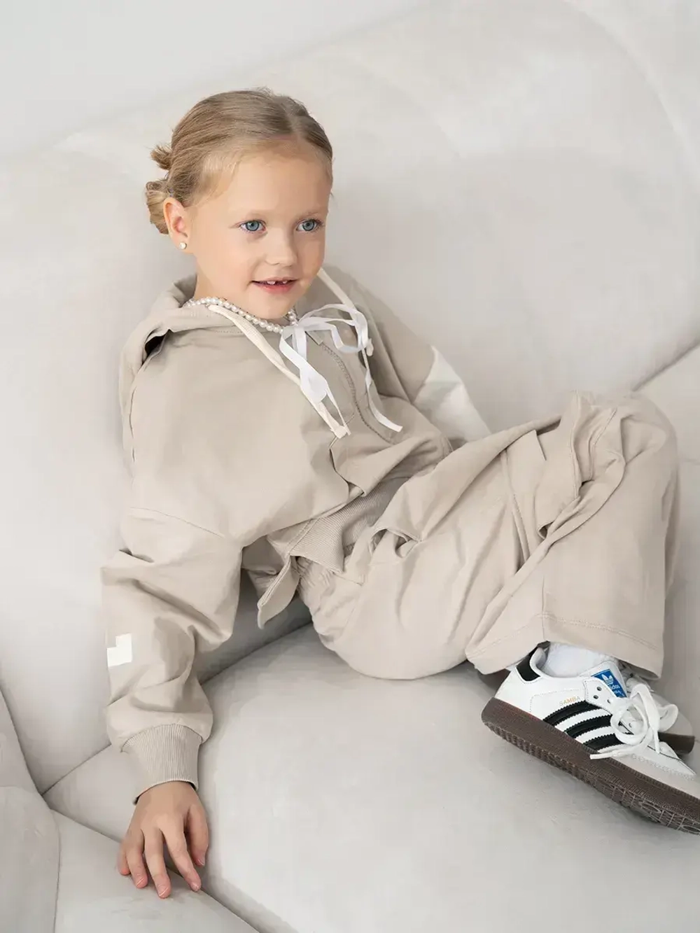 Спортивный костюм, бежевый для девочки