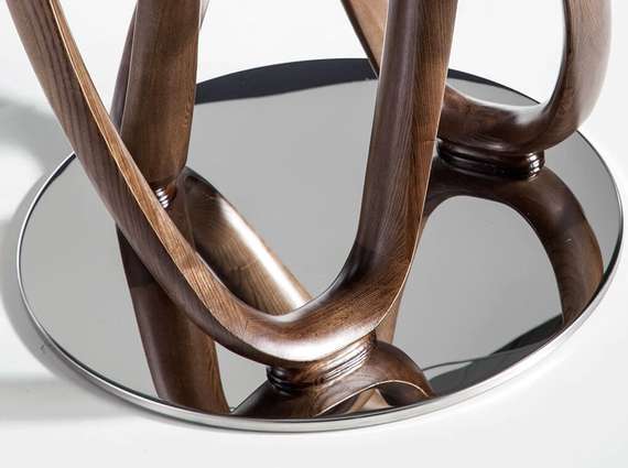 Круглый обеденный стеклянный стол DT801 /1021 Ø130