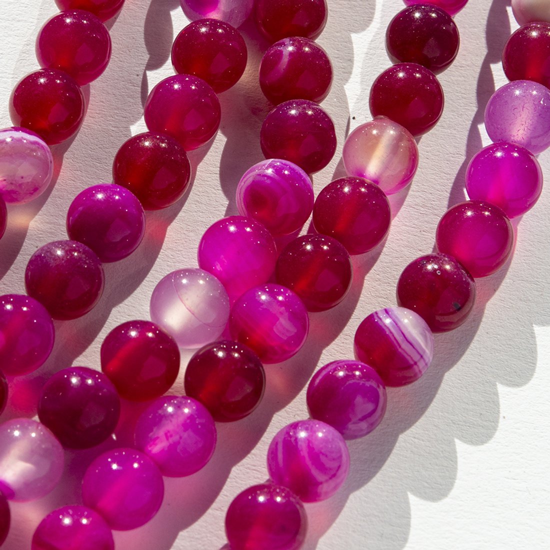 Агат тонированный натуральный, бусины в форме шара, 10,3мм