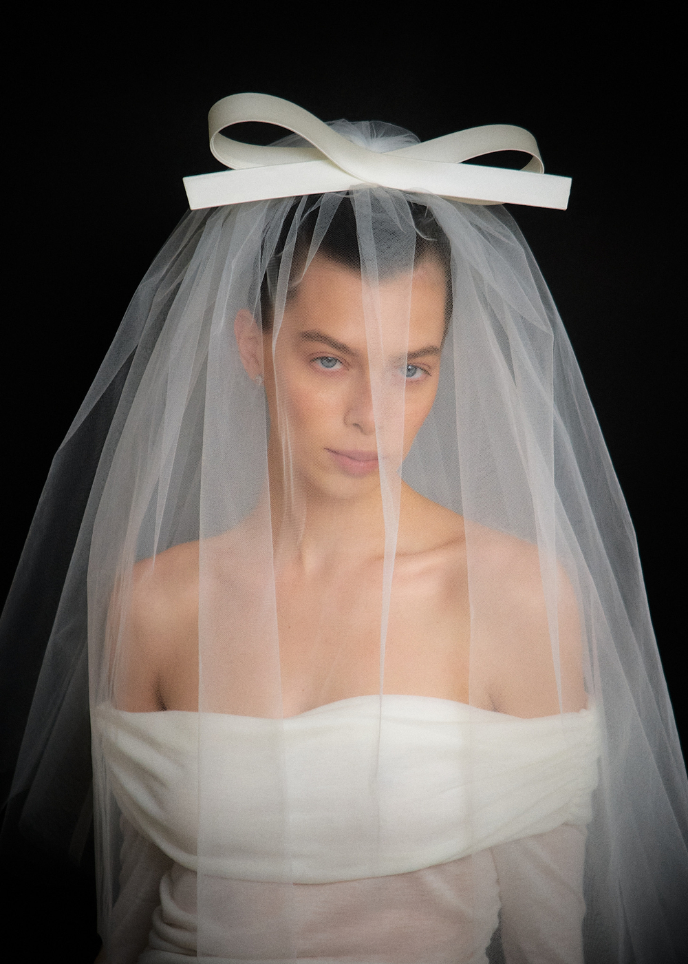Фата с объемным бантом "Стрекоза"